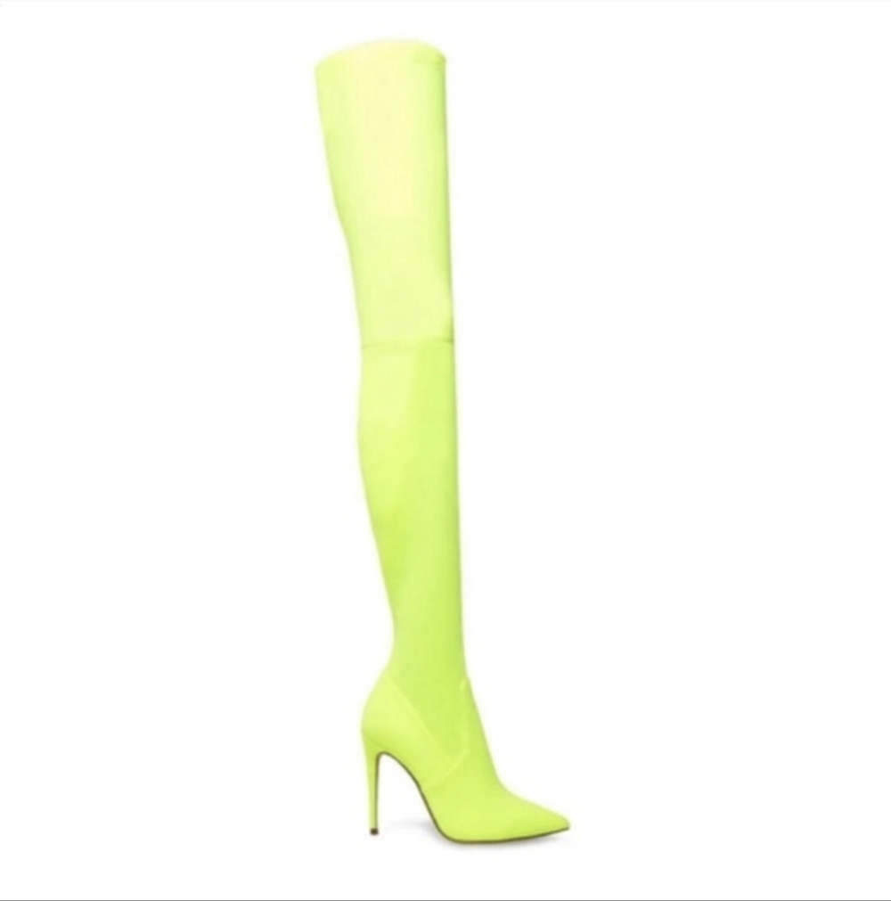 Steve Madden Bright Green Over the Knee Boots